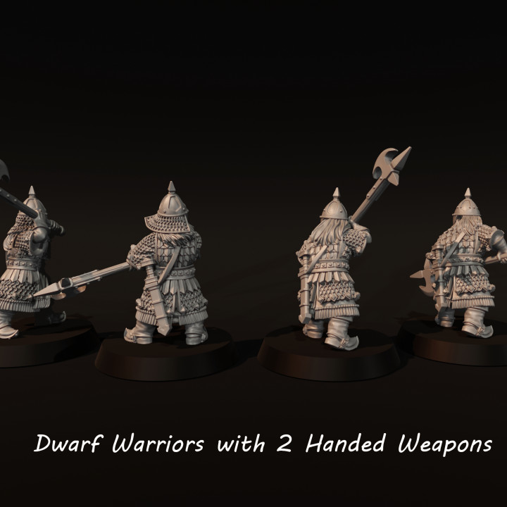 Dwarf Warriors with Axes/Polearms/Mattocks image