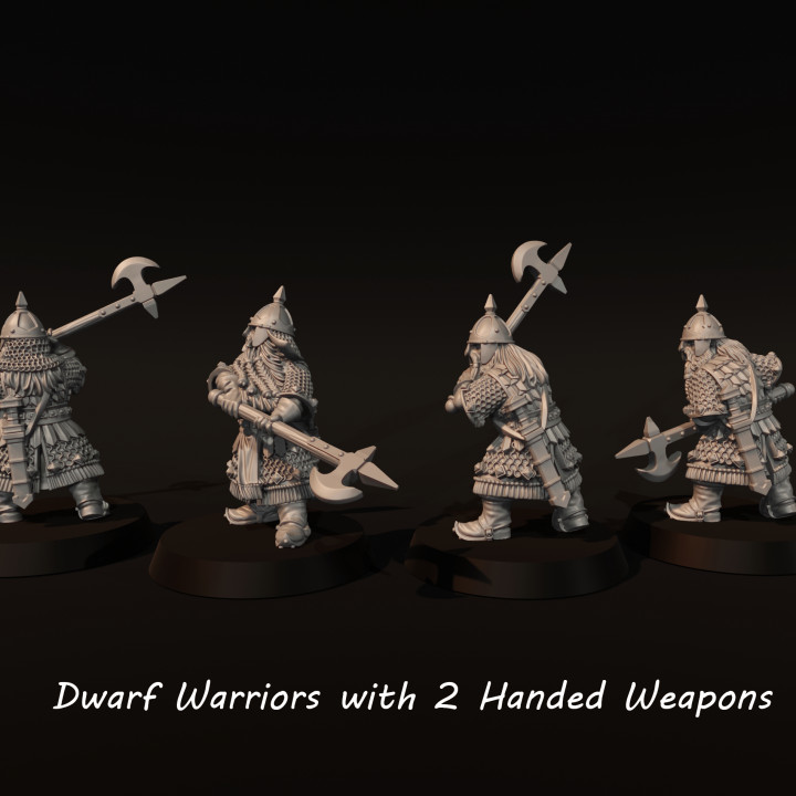 Dwarf Warriors with Axes/Polearms/Mattocks image