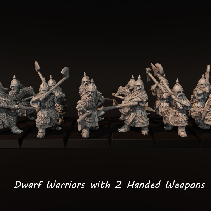 Dwarf Warriors with Axes/Polearms/Mattocks