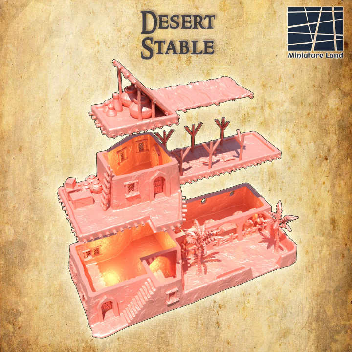 Desert Stable - Tabletop Terrain - 28 MM image