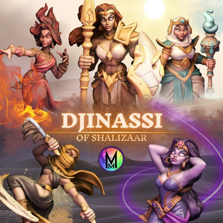 Female Djinnasi Set ( Genasi themed as descendants of Djinn. ) image