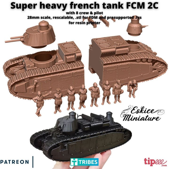 FCM 2C super heavy tank - 28mm image
