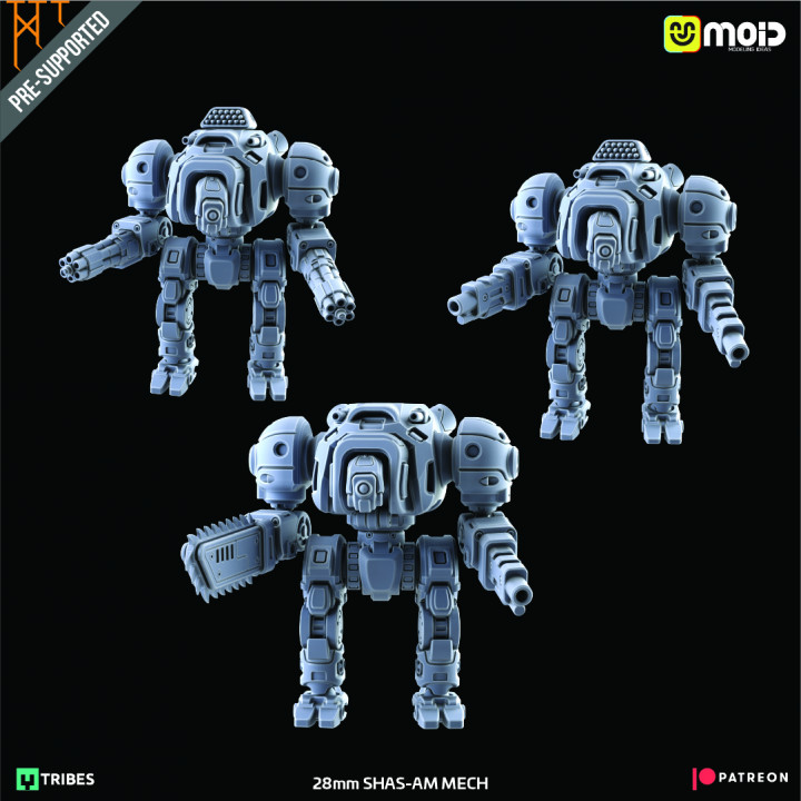 SHAS-AM MECH Super Heavy Armored Support Assault Mech 28mmmm