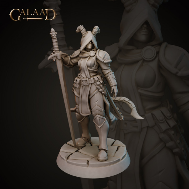 Mysterious Knight Female Tiefling image