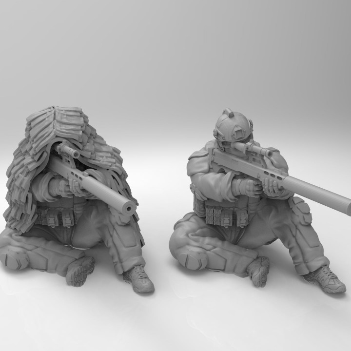 TurnBase Miniatures: Wargames- FSB Alpha group Snipers image
