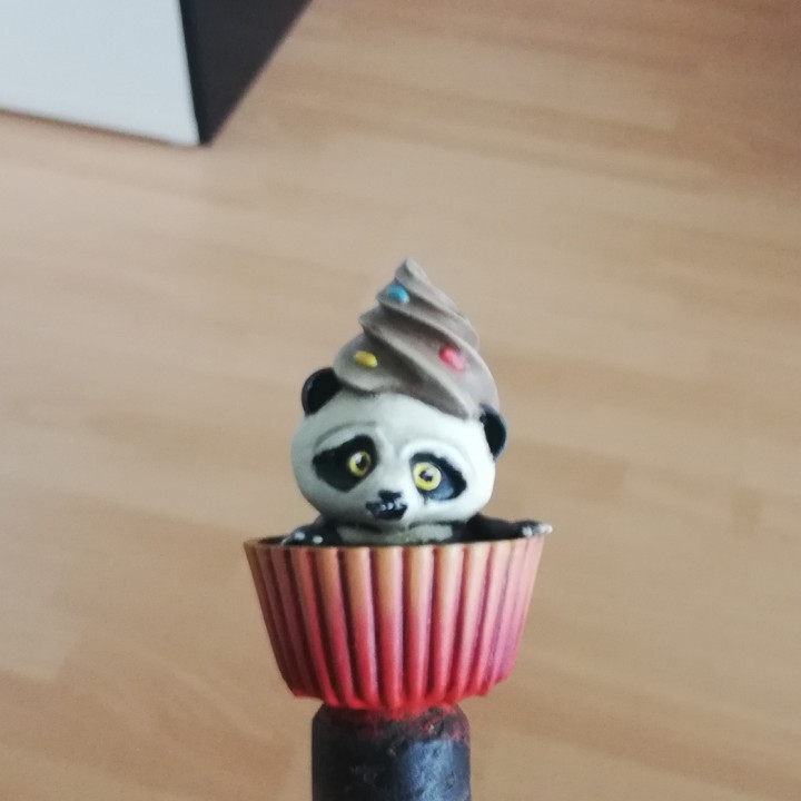 Panda kid cup cake image