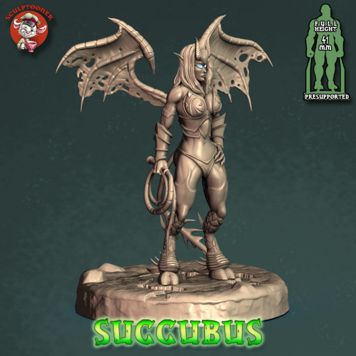 Succubus - 32mm scale pre-supported miniature