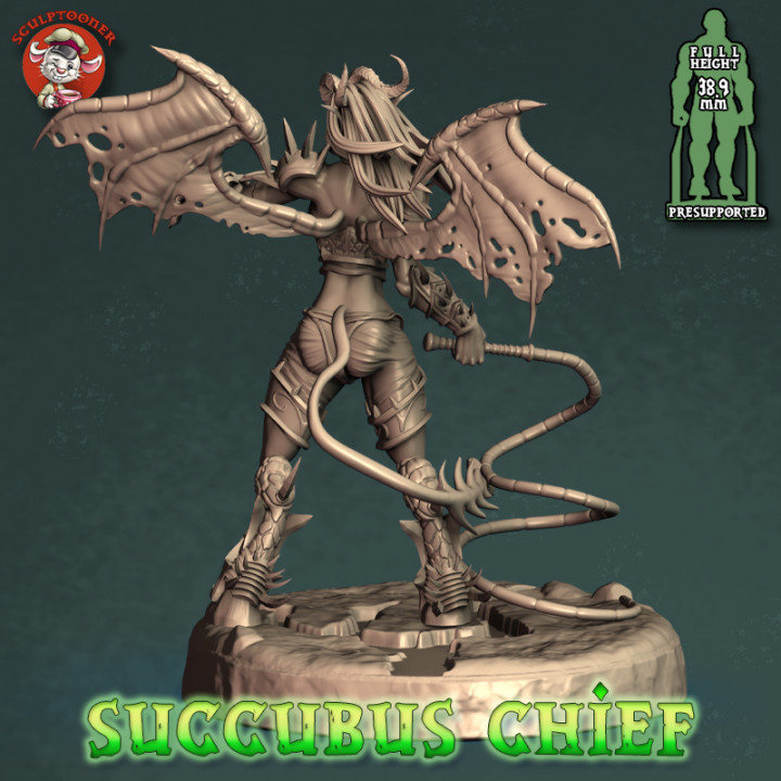 Succubus chief - 32mm scale pre-supported miniature