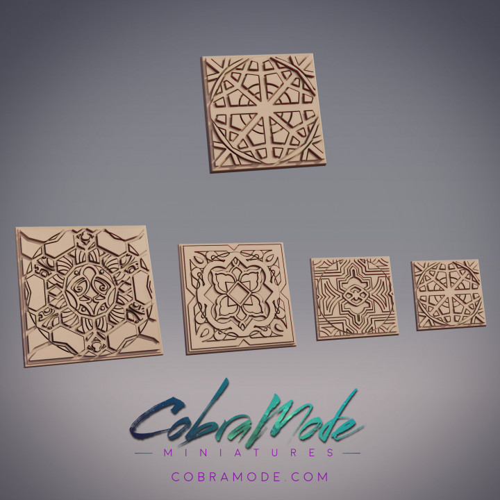 Ornate Emblem Square Base Pack (4pcs) image