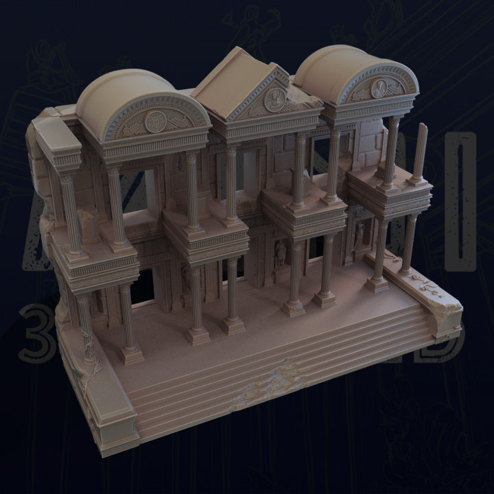 Roman Library of Celsus by 'A Mini 3D World'