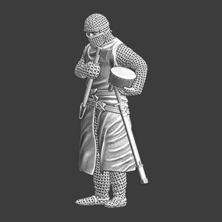 Medieval crusader knight - showing respect image
