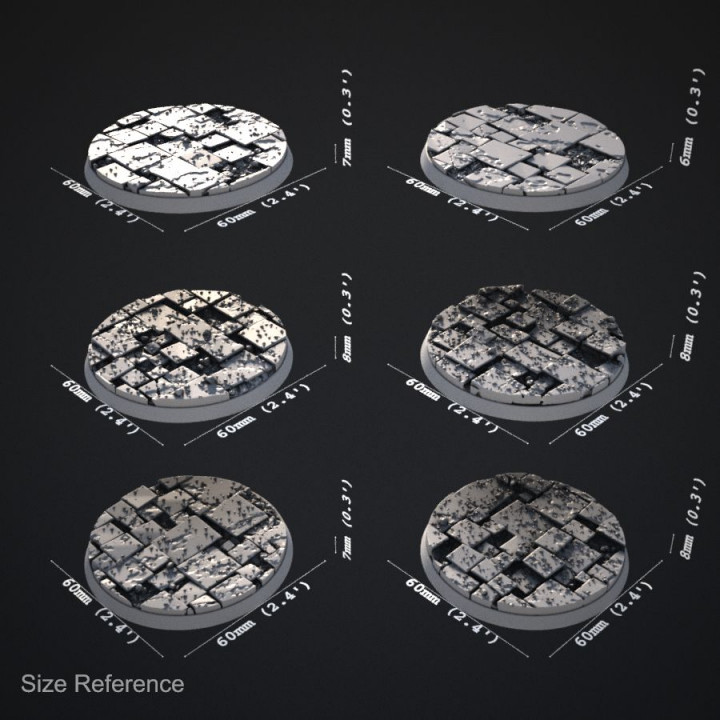Broken Tiles 60x60mm Bases