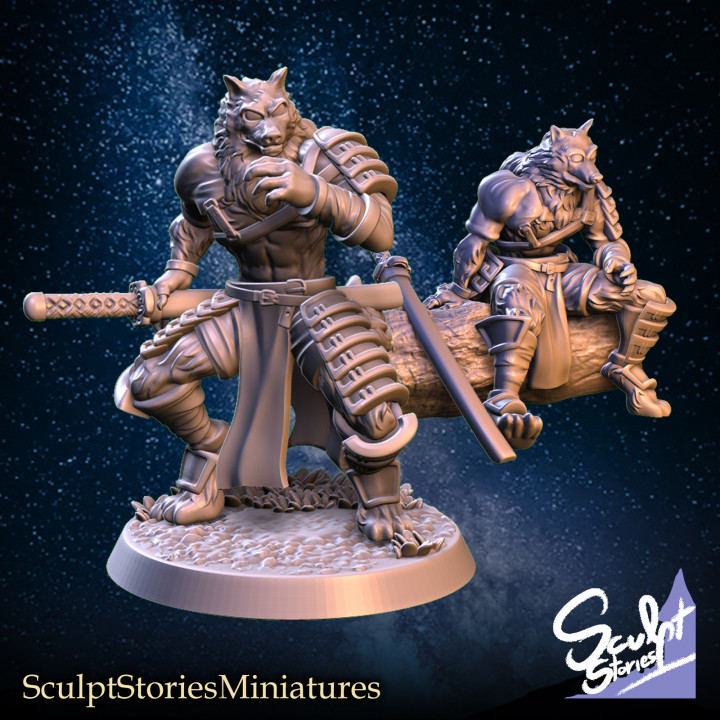 [SSS] warewolf swordman (fight & night feast pose) image