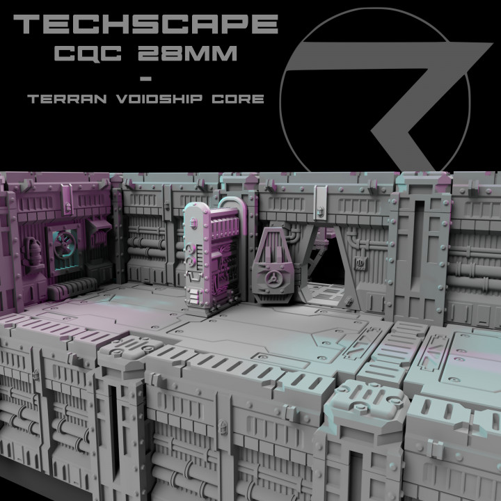 TECHSCAPE CQC - 28mm - Terran Voidship FREE Sample (40k Boarding Action and Into The Dark Compatible) image