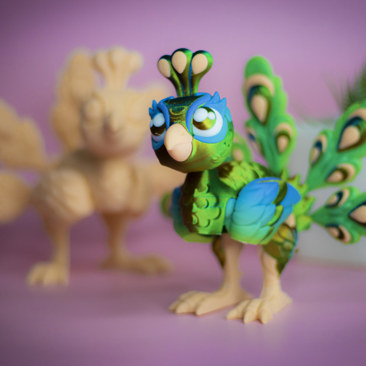 Articulated Baby Peacock image