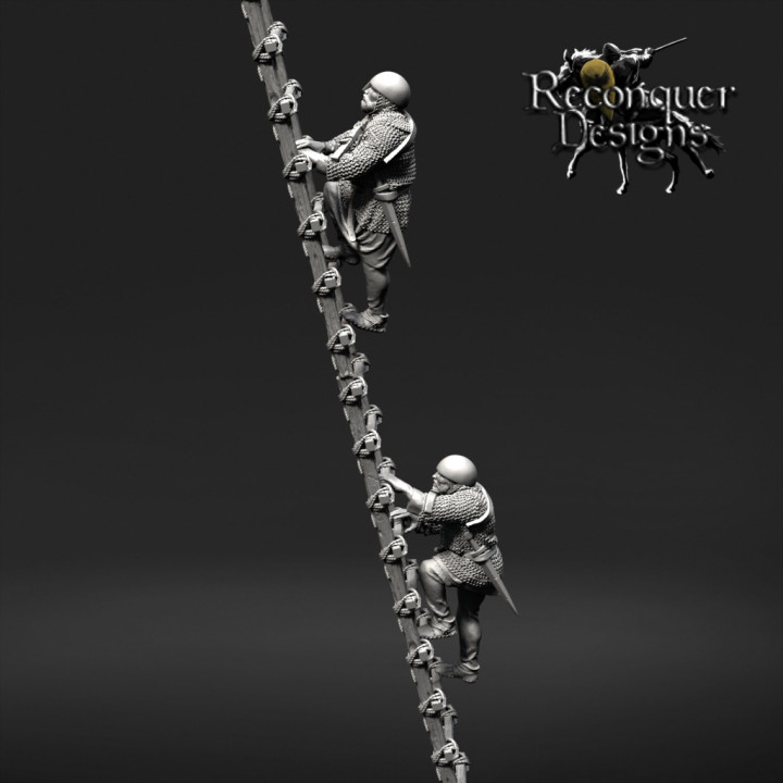 15mm Ladder Carriers and Climbing Soldiers