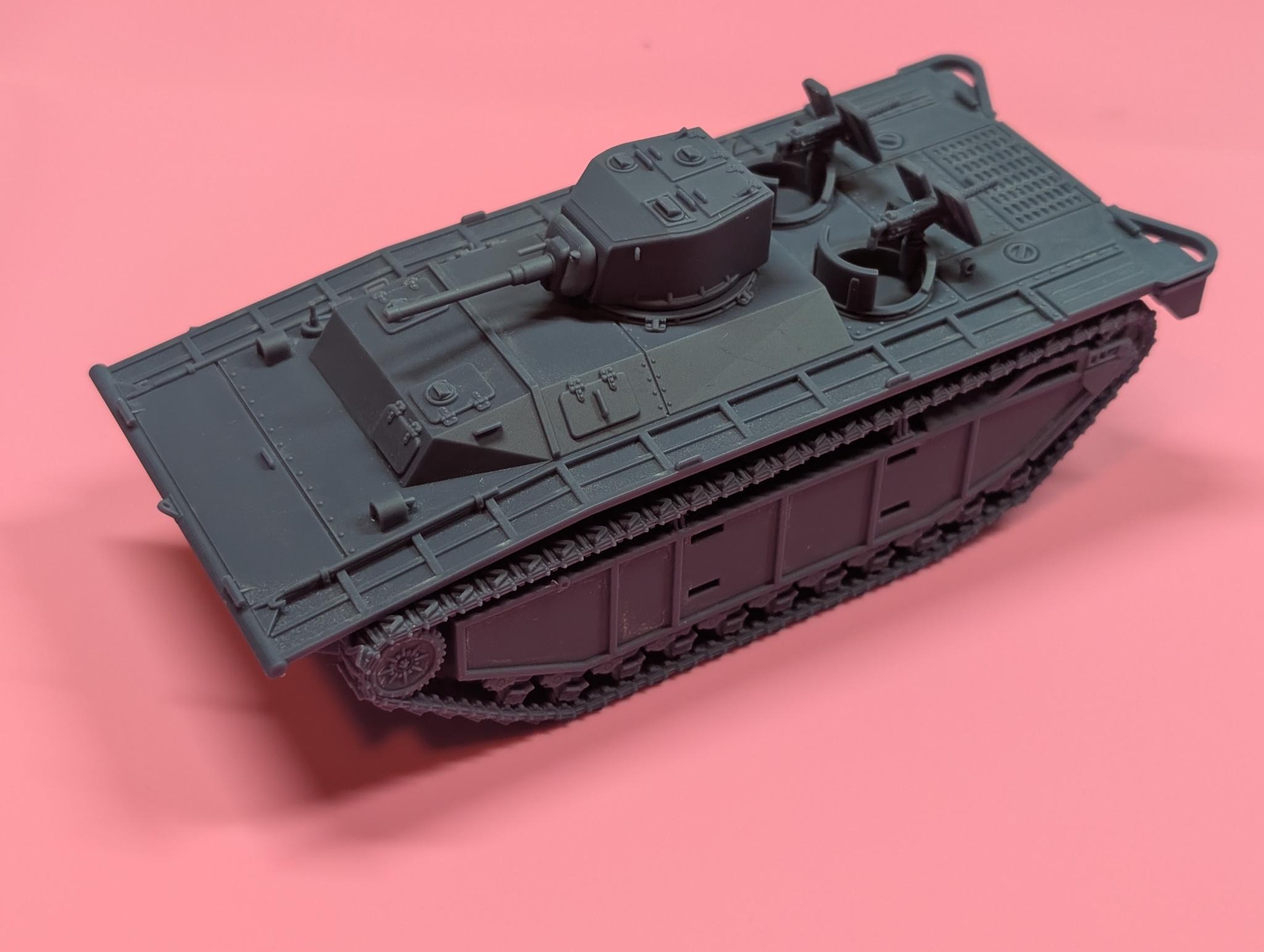 3D Printable LVT(A)-1 Amtrack (Amphibious, US, WW2) by Wargame3d