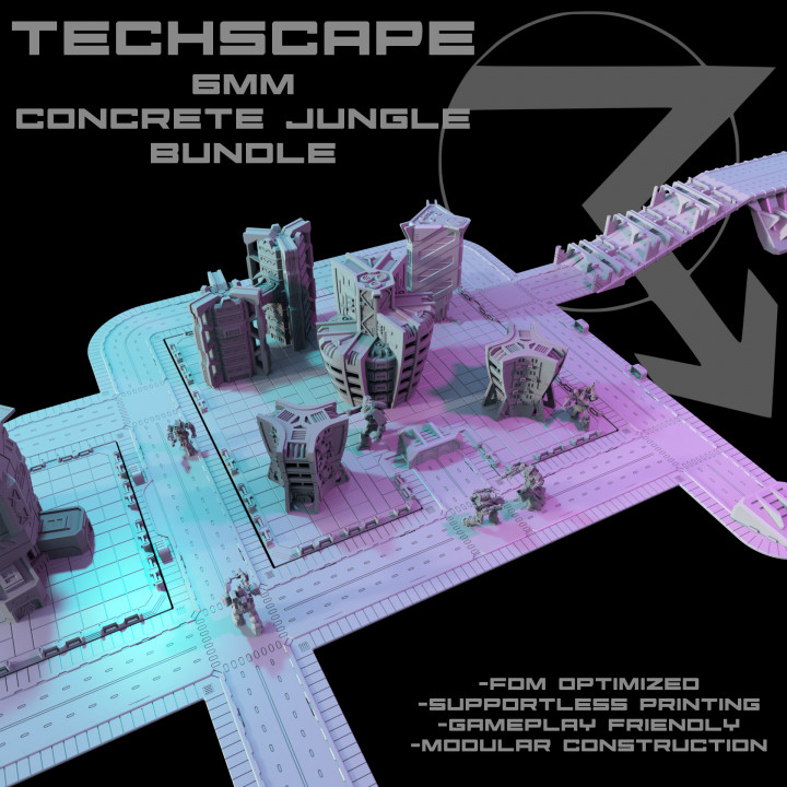 TECHSCAPE - 6mm - Concrete Jungle (Battletech Compatible Terrain) image