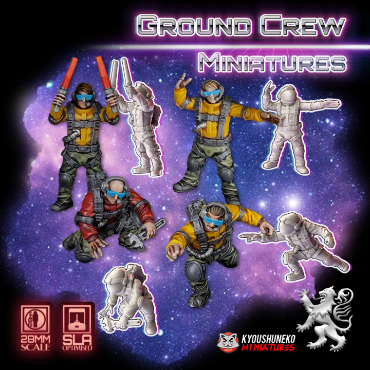 28mm Ground Crew Miniatures