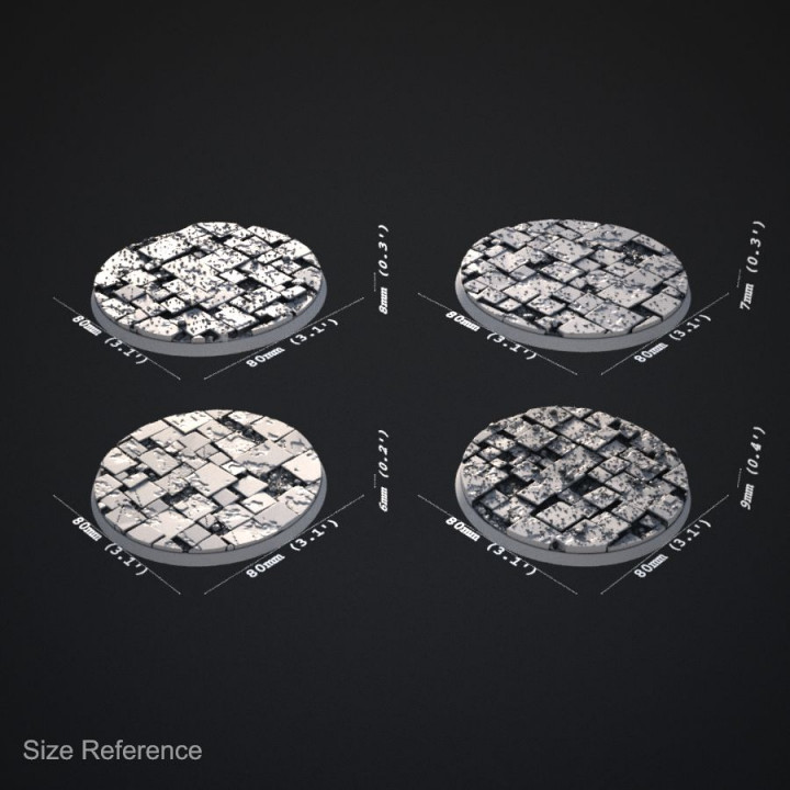 Broken Tiles 80x80mm Bases