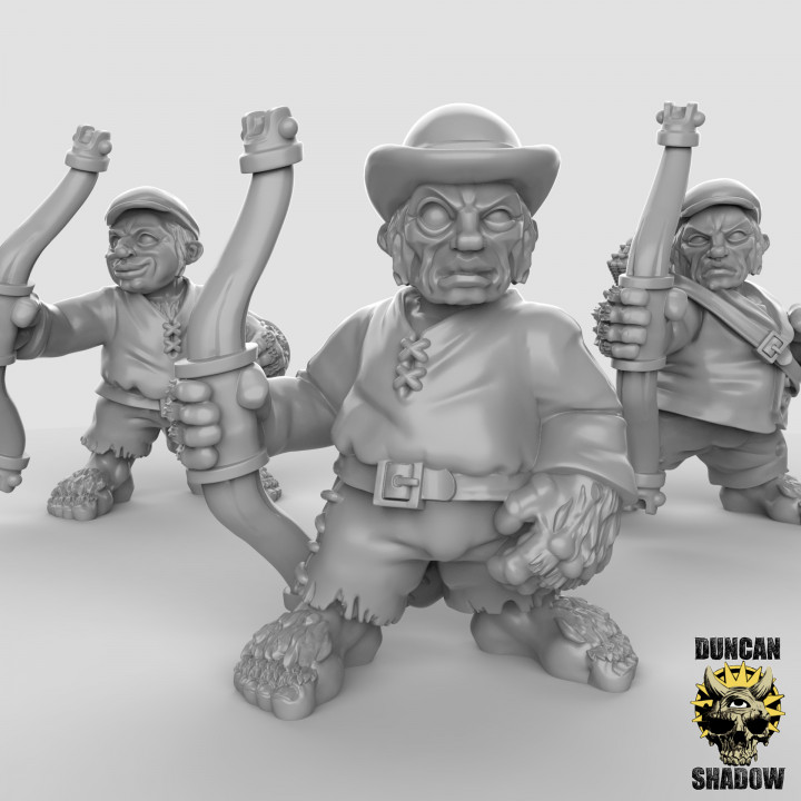 Halfling Rabble With Bows (Pre Supported) image