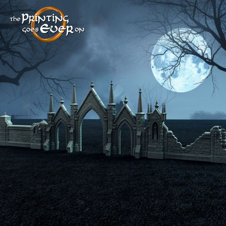 Modular Cemetery Walls - Supportless Gothic Terrain