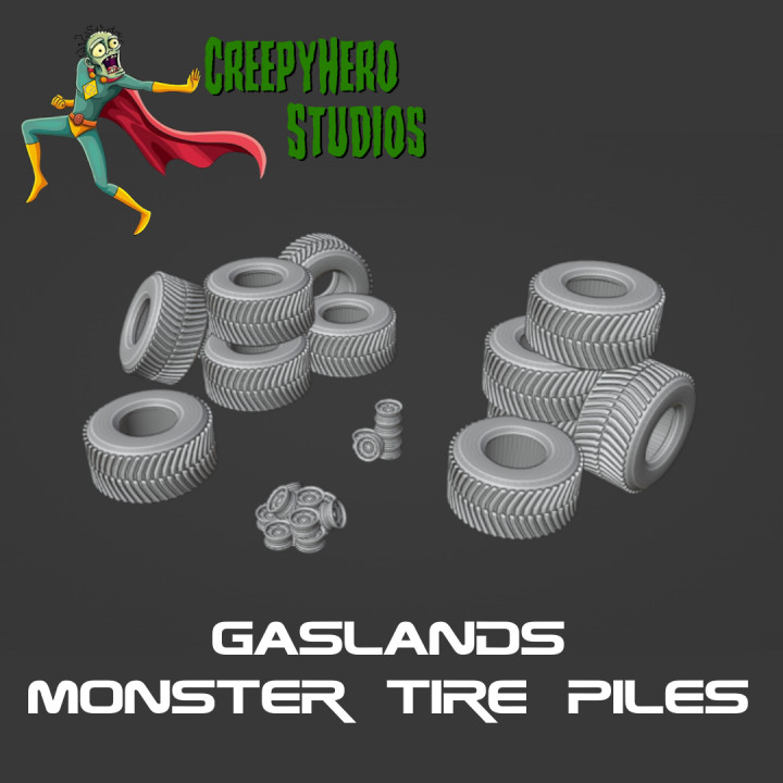 Gaslands Monster Truck Tire Pile Set