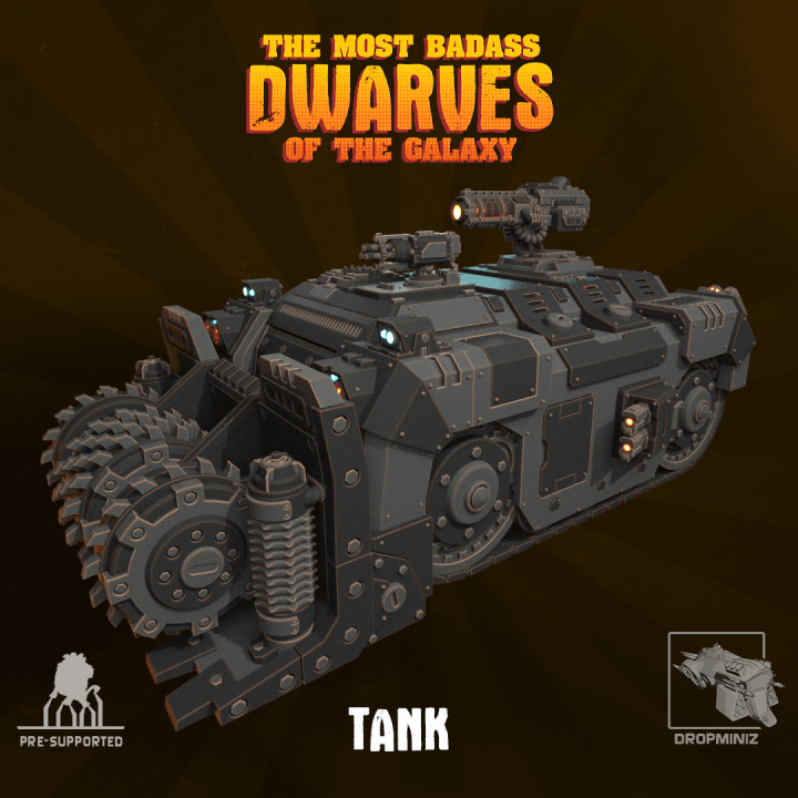 Sci-fi Dwarf Tank - Drilldozer image