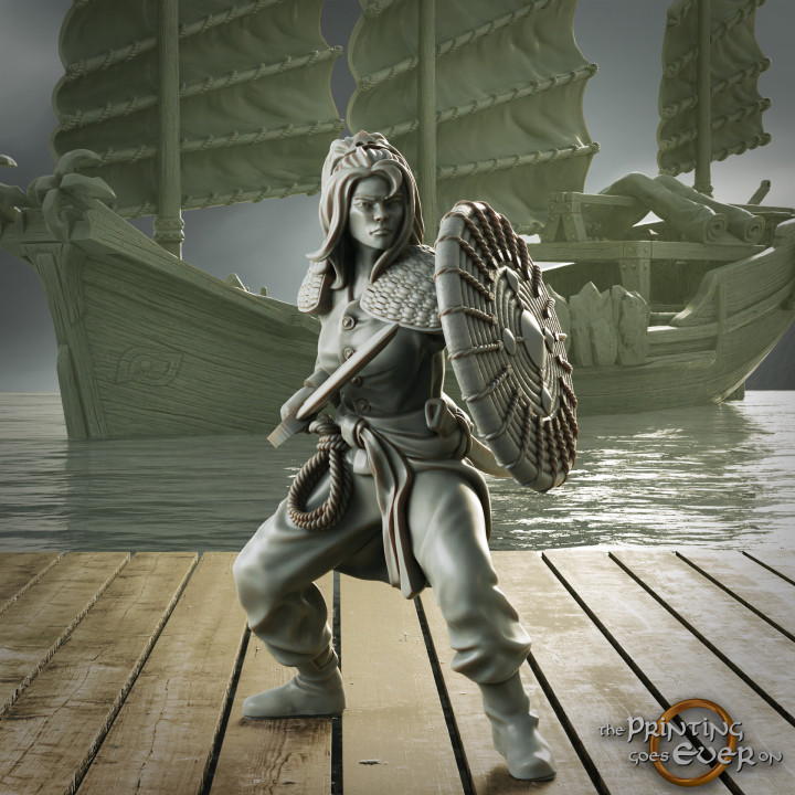 Oriental Pirates Warband - 20 Models - Presupported image