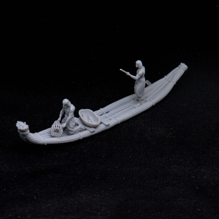 Mesopotamian Reed Boat with Fishermen - The Cradle image