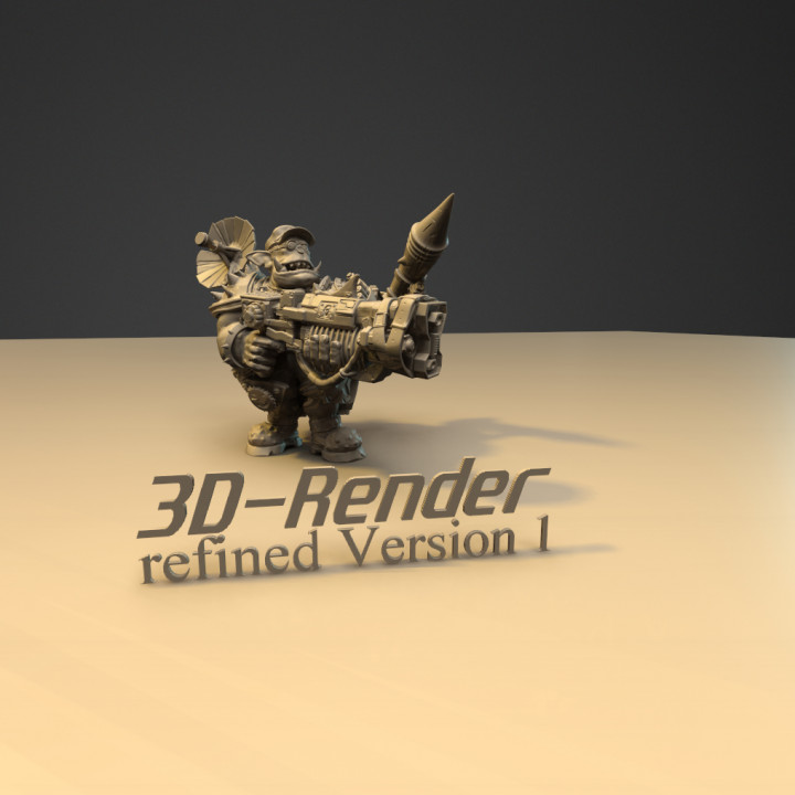 Rocket Orc with Radar and DIY-Rifle