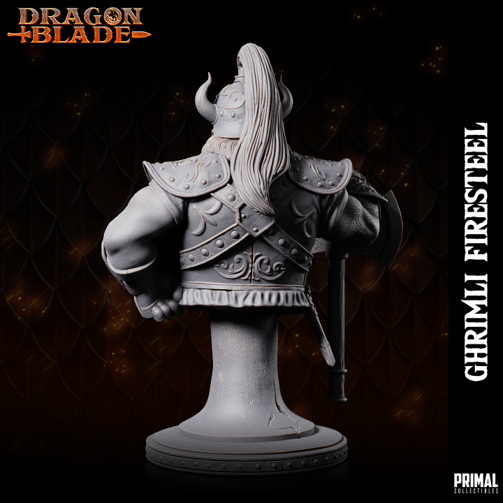 Dwarf - Ghrimli Firesteel - bust - July 2023 - DRAGONBLADE-  MASTERS OF DUNGEONS QUEST image