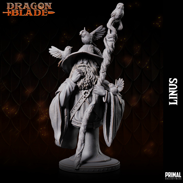 Wizard - Linus the marvelous- bust-  July 2023 - DRAGONBLADE-  MASTERS OF DUNGEONS QUEST image