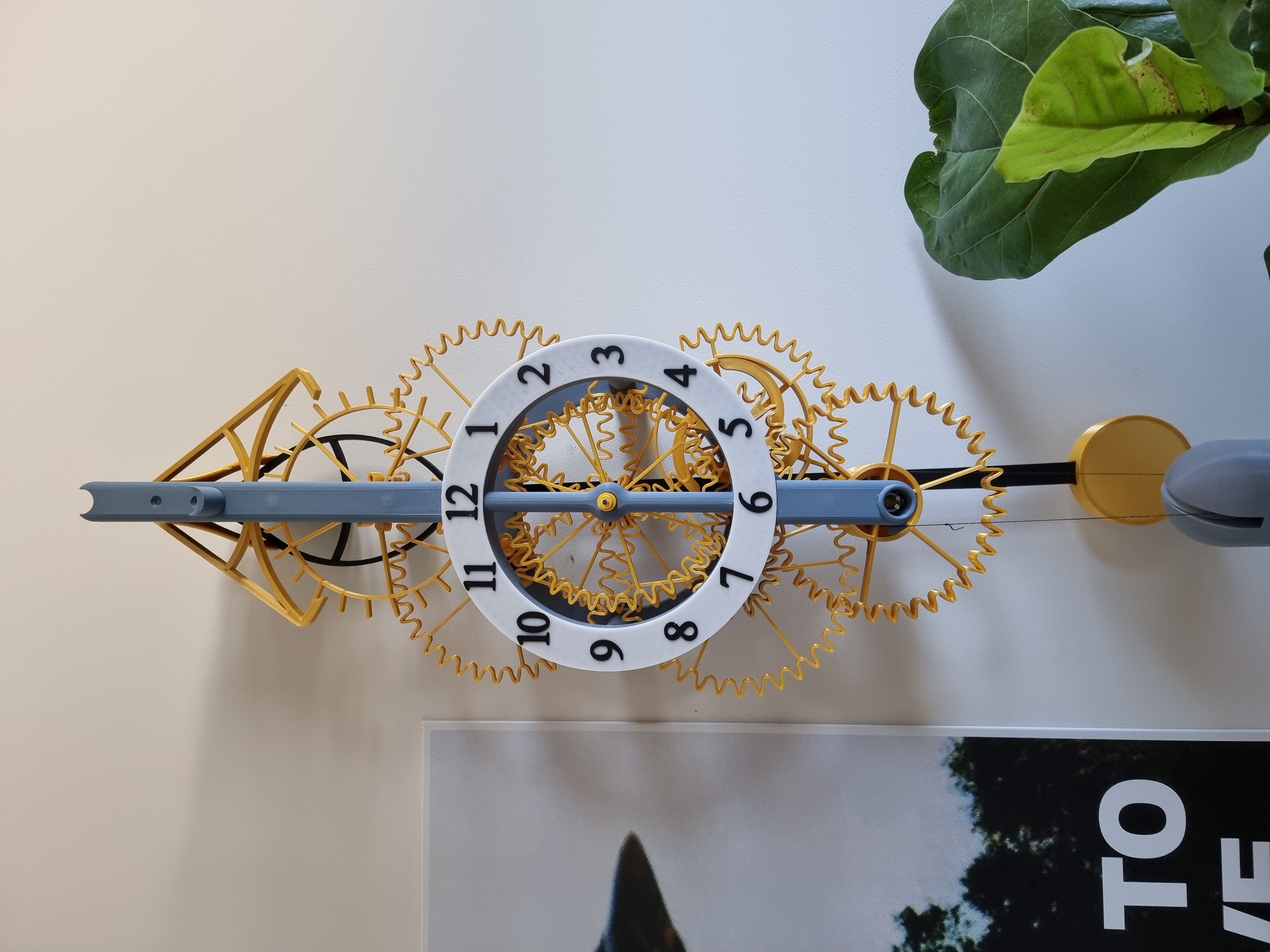 3D Printable Crazy Gear Wall Clock by Steve Peterson
