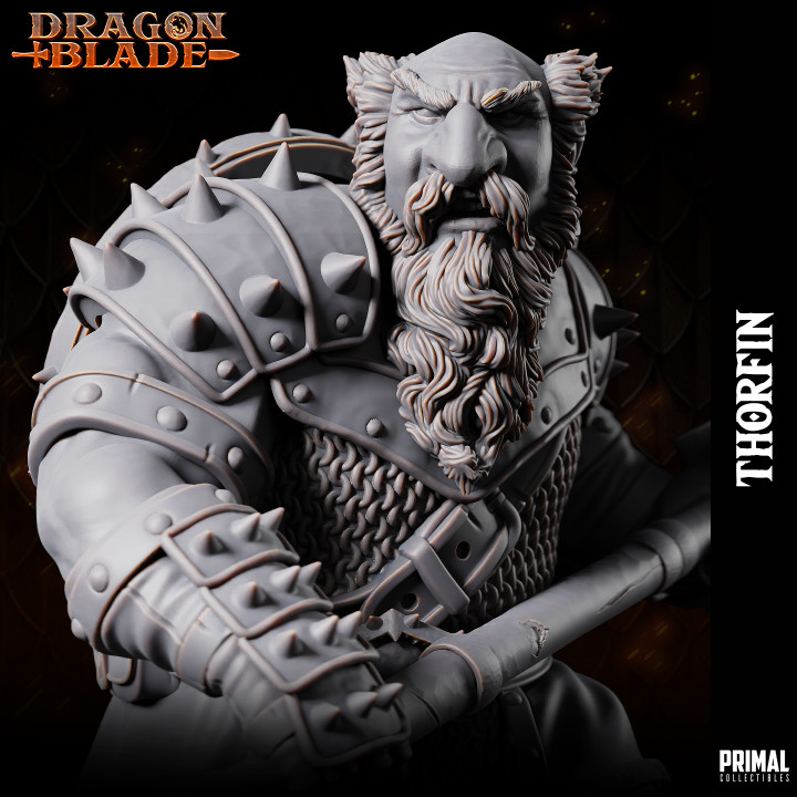 3D Printable Evil dwarf - Thorfin - July 2023 - DRAGONBLADE- MASTERS OF ...