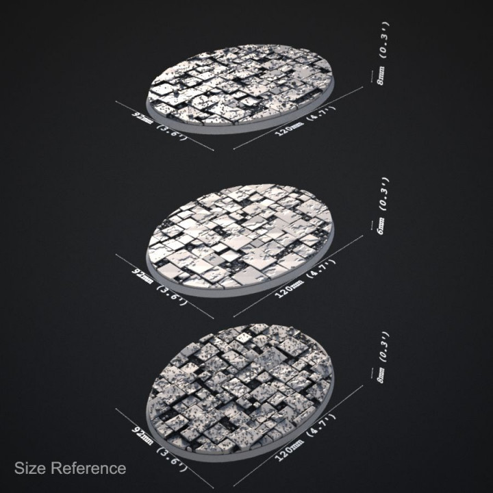 Broken Tiles 120x92mm Bases