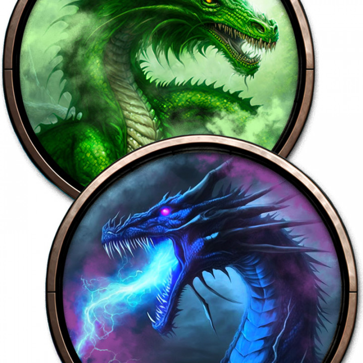 3D Printable Dragons 10 Pack VTT / Printable Tokens by Gametee 3d 3D Printable Dragons 10 Pack VTT / Printable Tokens by Gametee 3d