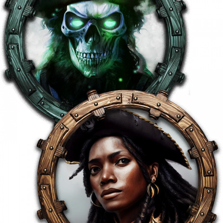 Pirates and Ghost Pirates - 16 Pack VTT / Printable Tokens image