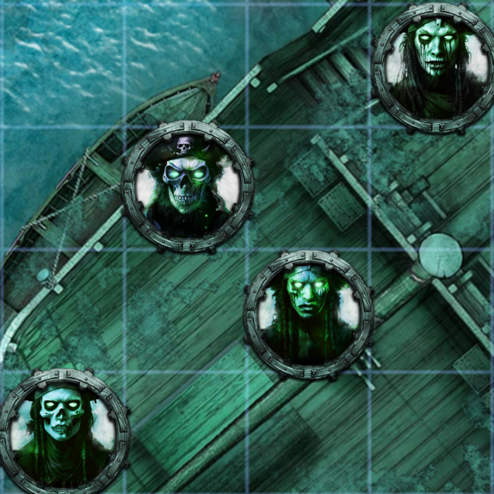 Pirates and Ghost Pirates - 16 Pack VTT / Printable Tokens image