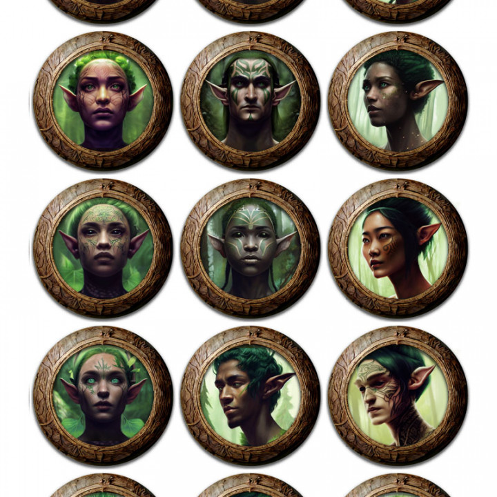 Wood Elves - 15 Pack VTT / Printable Tokens