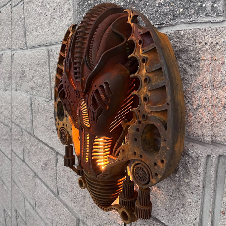 HR Giger style Wall Lamp image