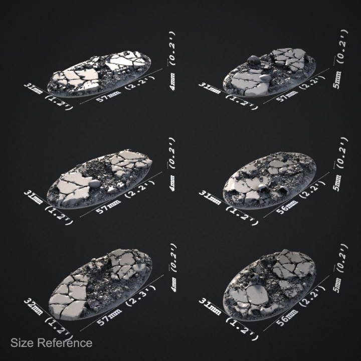 Cracked Earth 60x35mm Bases Topper