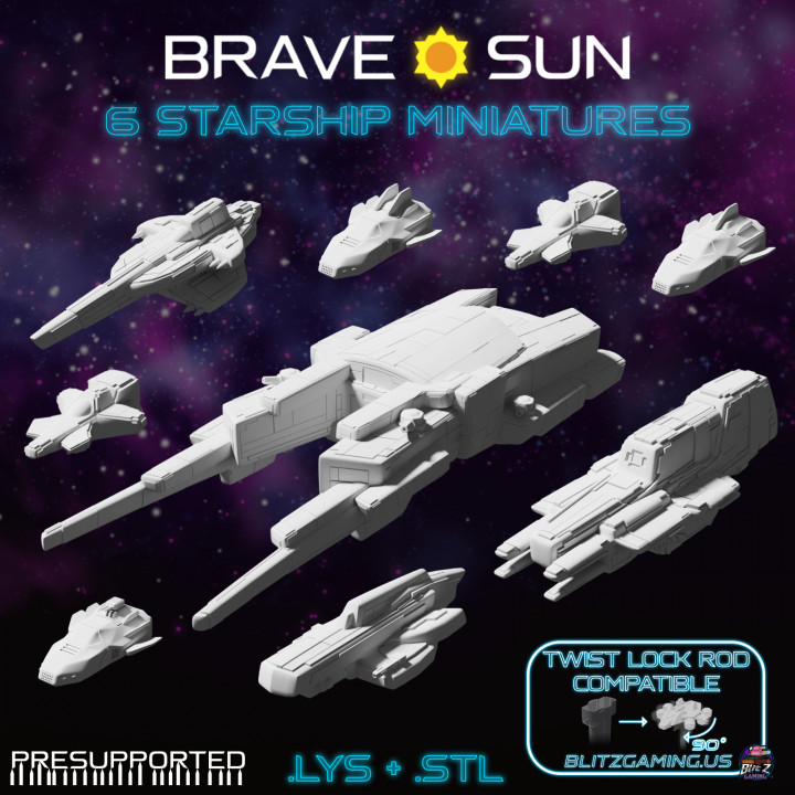 6 Starships + Terrain + Asteroid Dicetowers Bundle image