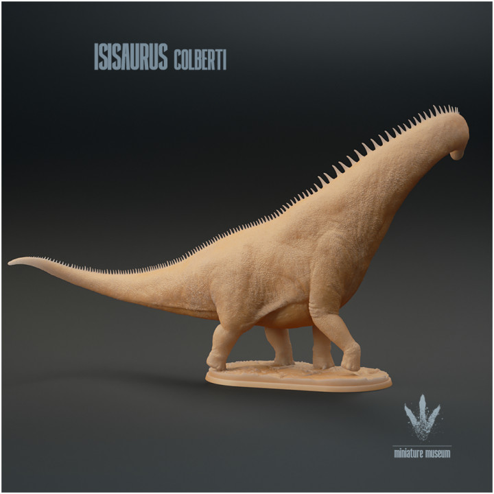 3D Printable Isisaurus colberti Walking by Miniature Museum