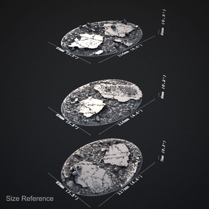 Cracked Earth 120mm x 92mm Bases Topper
