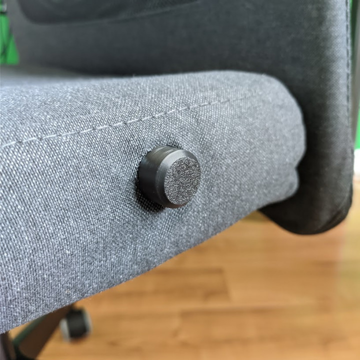 3D Printable Ikea markus chair armrest thread cap by Rick