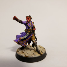 Picture of print of Tiefling Female Sorcerer - RPG Hero Character D&D 5e - Titans of Adventure Set 04