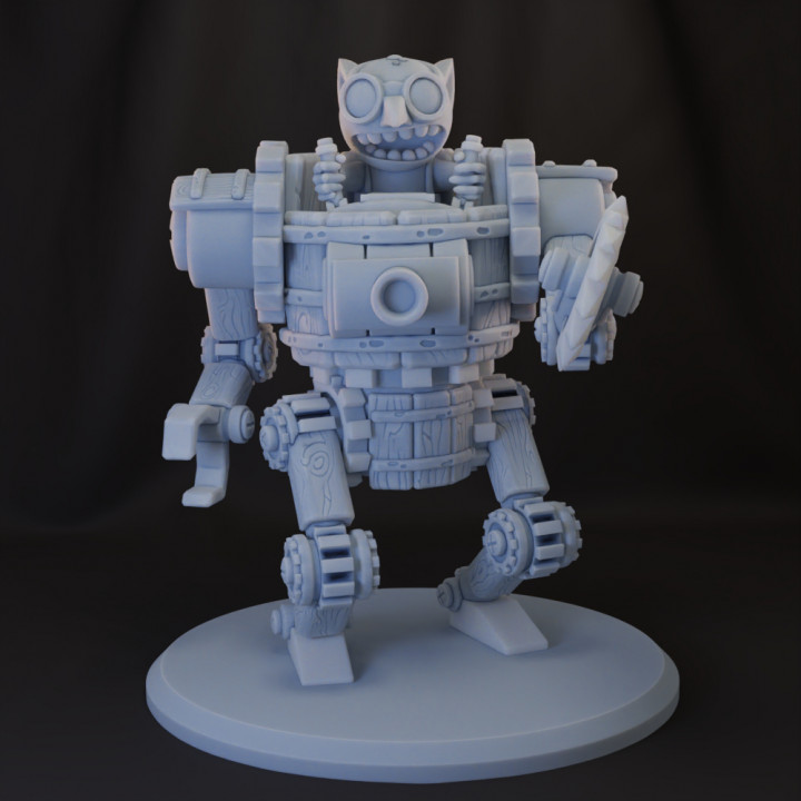 3D Printable Goblin Bucket Fighter with Buzzsaw by The Cackling Kobold ...