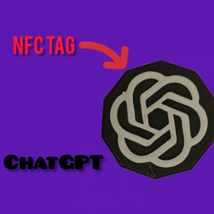 NFC tag for ChatGPT OpenAI 3D Model image