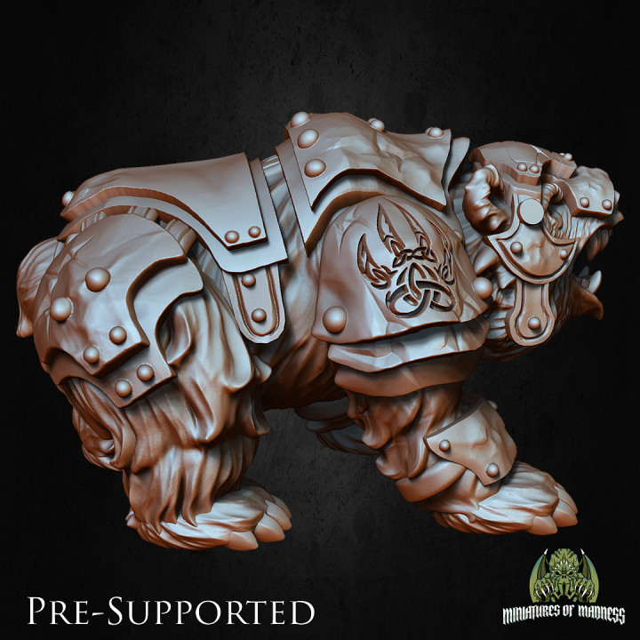 Warbear Dwarf Mount [PRE-SUPPORTED] Knight Armored